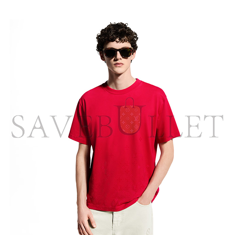 LOUIS VUITTON GRADIENT SIGNATURE FLOCK PRINT T-SHIRT 1AK7LW